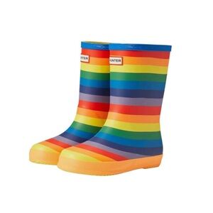 Hunter Kids Original First Classic Rainbow Wellington Rain Boots - UK 7 US 8/9